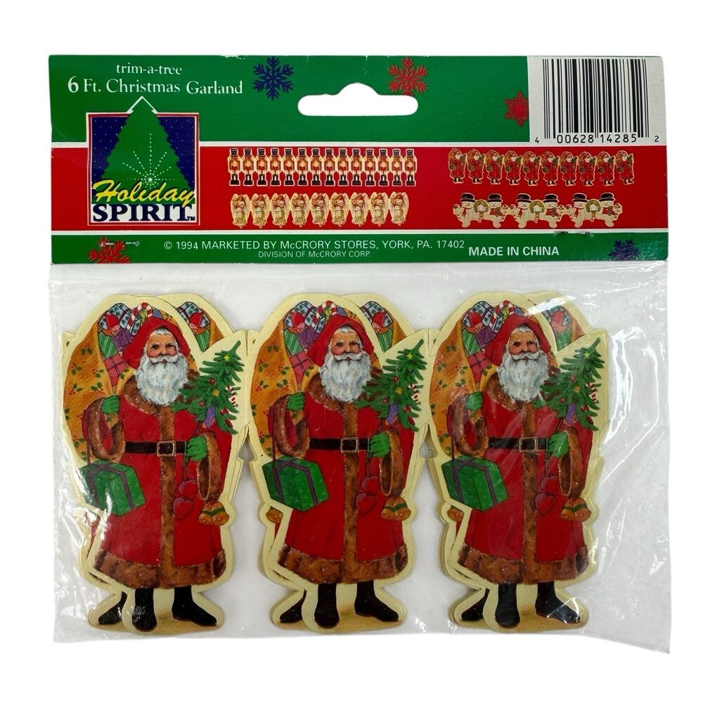 Vintage 1994 trim-a-tree 6Ft. Christmas Garland by Holiday Spirit Ephemera